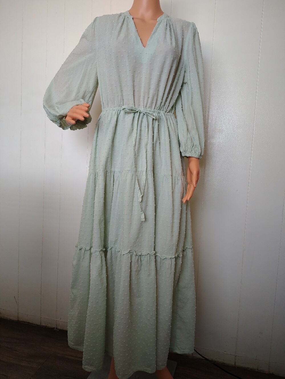 a new day Mint Tiered V-Neck Maxi Dress - Picture 2 of 14